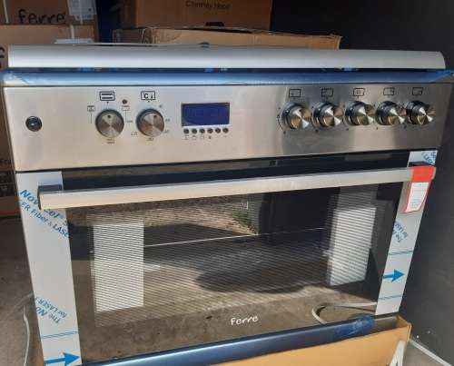 FERRE GAS STOVE WITH GAS OVEN 90CM X 60 CM 2 YEAR WARRANTY